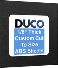 Duco Custom Cut to Size ABS Plastic Sheet 1/8" 3mm Thick - -Made Black