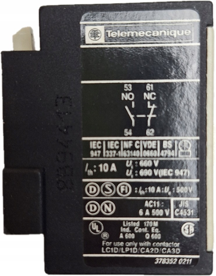 Telemecanique LA1DN11 - 1 NO + 1 NC
