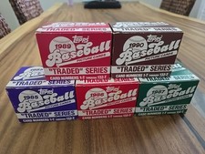 1985 1986 1987 1989 1990 TOPPS BASEBALL TRADED COMPLETE SETS