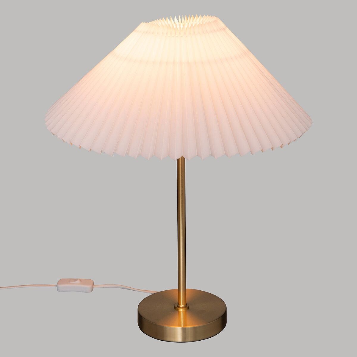 Lampe à poser en métal blanc Jiling de 47cm pour table et bureau - 4
