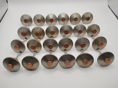 Lot of 24 Vtg  Antique Copper Cabinet Drawer Knobs Pulls  Art Deco