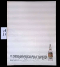 1961 WOLFSCHMIDT'S VODKA It's An Art, Not Alcohol Old World Vodka Print Ad 50416