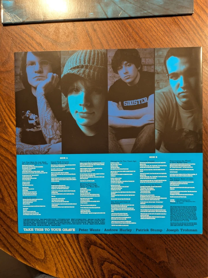 Fall Out Boy - Take This To Your Grave - 12" Vinyl Record Album LP Ltd Edition - Image 4 of 4