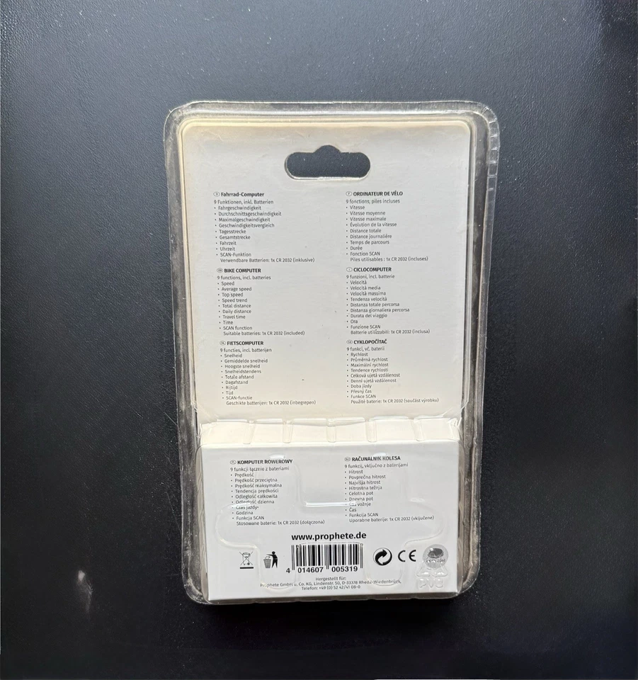 Prophete Fahrradcomputer, Fahrraddisplay mit 9 Funktionen, Farbe schwarz - Bild 2 von 2