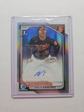 Emilio Sanchez 2024 Bowman Chrome 1st Refractor Auto /499 Orioles