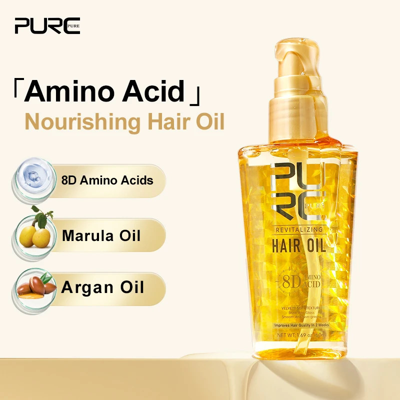 Huile lissante pour cheveux secs avec huile d'argan brillante douce et réparatrice