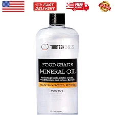 Mineral Oil - 12oz Food Grade Conditioner for Wood Cutting Board, Countertop ...