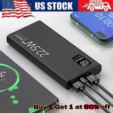Power Bank 20000mAh 20W Charging Portable External Battery Backup For Cell Phone