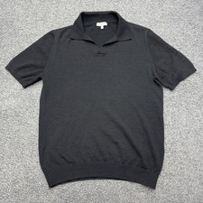 Reiss Polo Shirt Mens Medium Merino Wool Short Sleeve