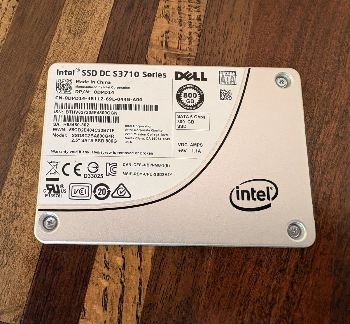 Intel SAS Solid-State Drives 800 GB Storage Capacity for sale | eBay