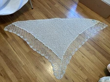 Pallas 100% Irish Linen Hand Loomed Shawl. Made In Ireland. Never Worn. OS