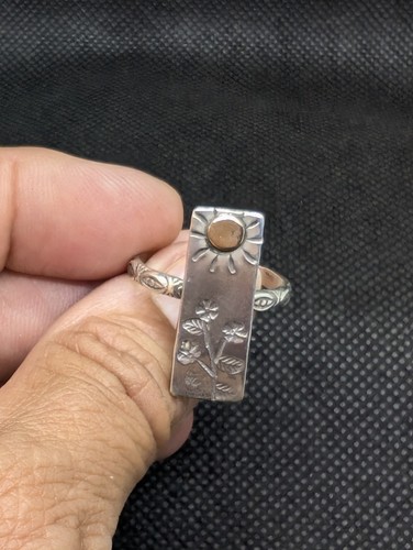 Happy Sunny Days ! Artisan Hand Made Sterling Silver Ring Sz8.5 .A35e - Picture 8 of 9
