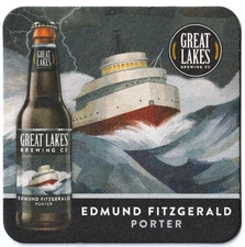 Great Lakes Brewing Co Edmund Fitzgerald Porter  Beer Coaster Cleveland OH