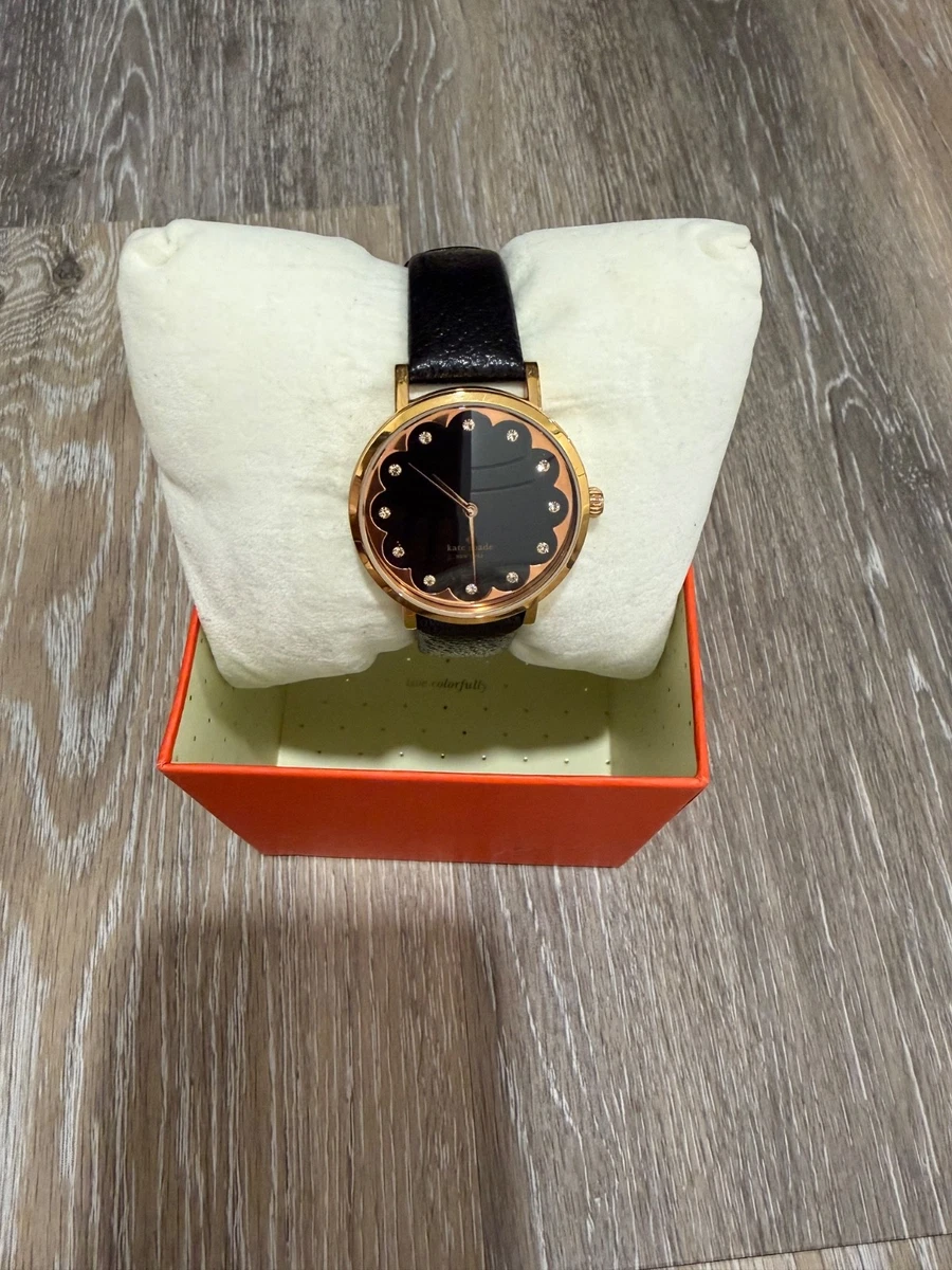 Kate Spade Rose Gold Heart Accent Leather Strap Watch - Unbranded Kate Spade New York monroe heart bracelet watch, 30mm x 27mm  main image 4