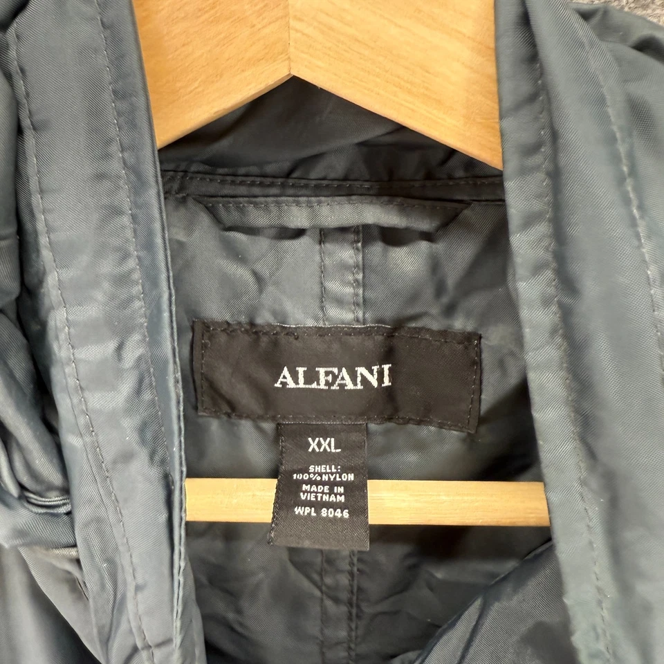 Куртка ветровка мужская Alfani 2XL серая на молнии с капюшоном длинным рукавом обычный покрой - Изображение 4 из 4