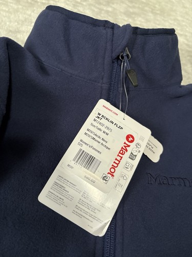 NWT Marmot Rocklin Women's Fleece Jacket w/Compnay Logo - Blue - Size Medium - Picture 6 of 9