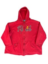 Y2K 90s Vintage Winnie the Pooh Full Zip Red Hoodie - Disney Store Women's 2X