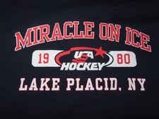 MIRACLE ON ICE 1980 USA Hockey LAKE PLACID New York (3XL) T-Shirt JIM CRAIG