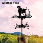 Dog Weather Vane Metal Animal Wind Direction Decorative Dog Weathervanes CoeQR