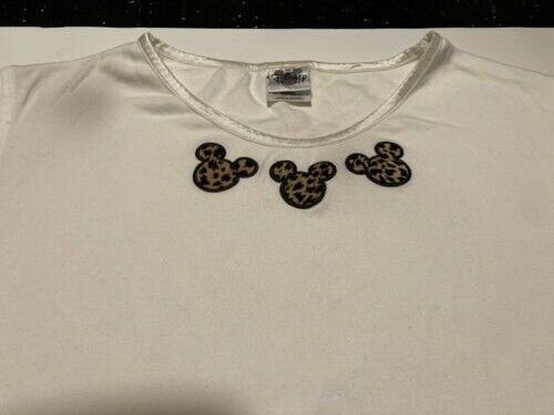 Disney Catalog long sleeve white shirt Mickey Animal print XL 100% Cotton - Afbeelding 1 van 3