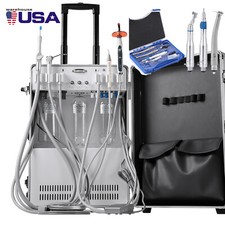 Portable Dental Mobile Delivery Unit Air Compressor Curing Light/ Handpiece Kits