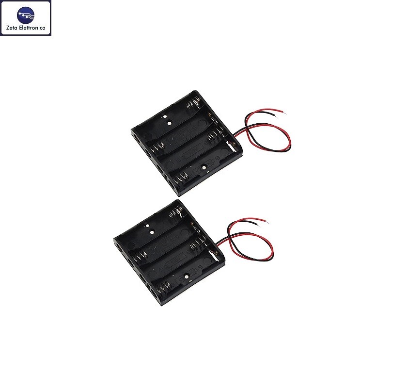 PORTABATTERIE 2X PILA STILO AA CON INTERRUTTORE Box Porta Batteria Pile - Foto 7