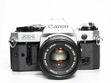 Canon AE-1 Program 35mm SLR Film Camera w/ 50mm f1.8 Lens  - Tested & Working