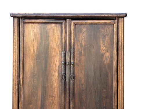 Chinese Vintage Brown Patina Simple Two Doors Noodle Storage Cabinet ws4283 - Picture 5 of 13