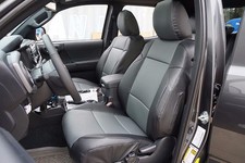 Toyota Tacoma 2016- Blackcharcoal Leather-like Custom Made Fit Front Seat Cover