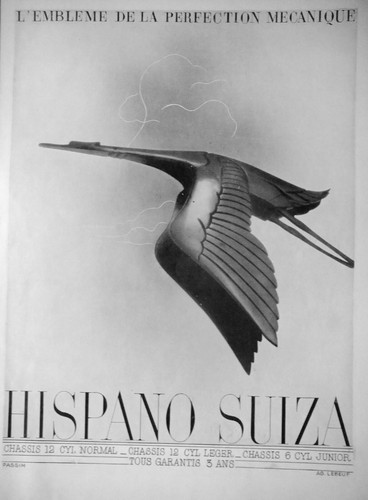 PUBLICITÉ DE PRESSE 1933 HISPANO SUIZA L'EMBLÉME DE LA PERFECTION MÉCANIQUE