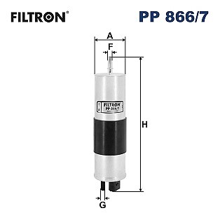 Filtre à Carburant FILTRON PM 801 Pour Zetor Forterra, Dimensions 152x84mm