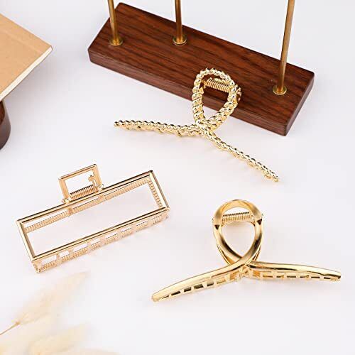 3 PCS Metal Large Claw Clips for Thick Heavy Hair, Strong Hold Big Non Type A - Bild 5 von 6