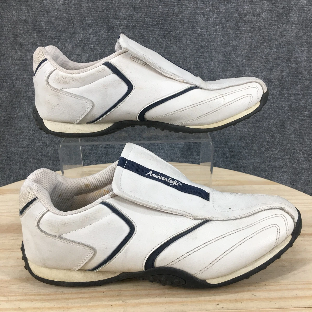 American Eagles Shoes Mens 10.5 Casual Slip On Sneakers 61558 White Closed Toe