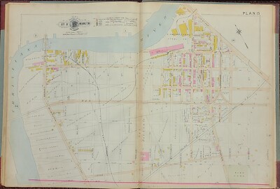 1901 WILMINGTON DELAWARE CLAYTON ST-CHRISTIANA RIVER & ELM ST-CITYLINE ATLAS MAP