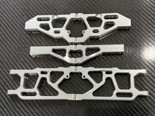 Front and Rear Aluminum Suspension A-Arms Arm for Arrma FELONY 6S BLX Silver