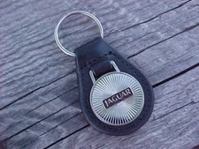 JAGUAR LEATHER KEY FOB VINTAGE NOS CUSTOM-MADE HI-QUALITY SCARCE FIND