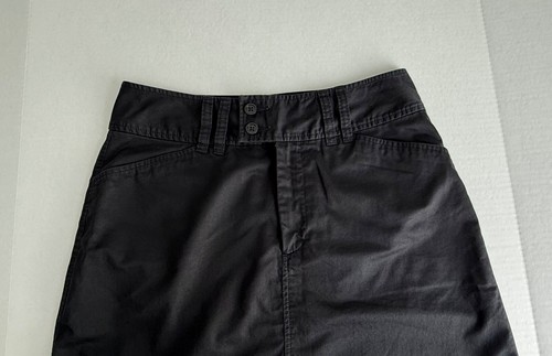 Gap Damen knielang schwarz Baumwolle Freizeit Rock Vorder-/Gesäßtaschen Größe 4 - Bild 2 von 9