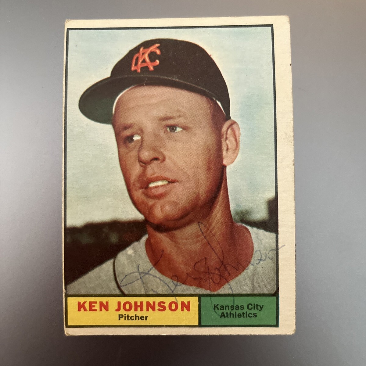 KEN JOHNSON 1961 TOPPS AUTOGRAPHED SIGNED AUTO BASEBALL CARD | eBay