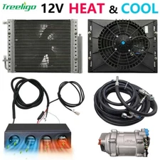 12V Underdash Cool&Heat Electric Universal Air Conditioner DC Auto Car A/C Kit