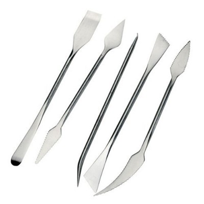 Pack Von 5 Silber Keramik Ton Ton Sculpting Kit Für Werkzeug Set Kit