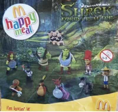McDonalds Happy Meal Spielzeug Shrek Forever After 2010 verschiedene. Neu in OVP.