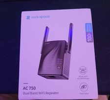 Rock Space AC1200 Dual Band WiFi Repeater with Access Ethernet Port - Black