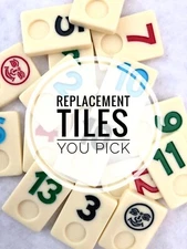 Rummy-O II Tiles Individual Smooth Back Replacement Game Pieces Cardinal 1970s