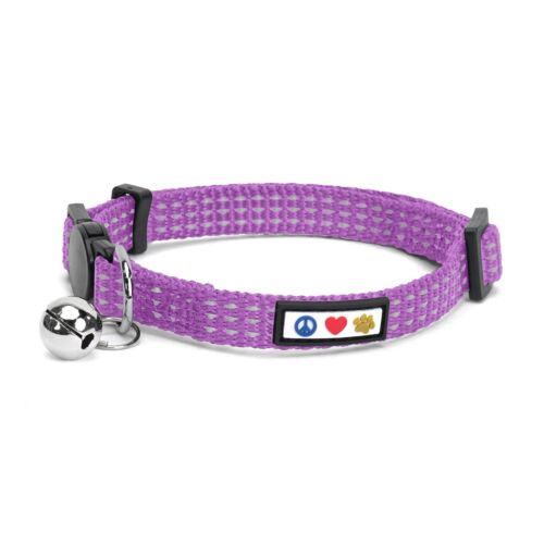Reflective Cat Collar Adjustable with Breakaway Buckle and Bell - Picture 1 of 18