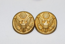 US gold brass eagle button 3/4"=6/8"  flat shank back pair B9884