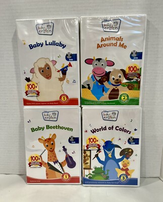 LOT of 4 Baby Einstein DVDs Levels 1-3. All Sealed. Titles In Description