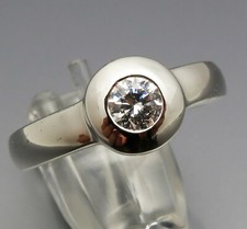REIF-DESIGN - KLASSISCHER SOLIT&Auml;R RING - 333 WEISSGOLD