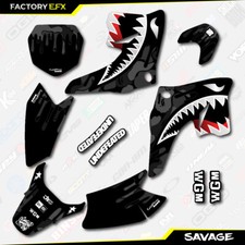 Black Savage Camo Graphics Kit Fits Suzuki Drz70 08-19 Drz 70 Decals