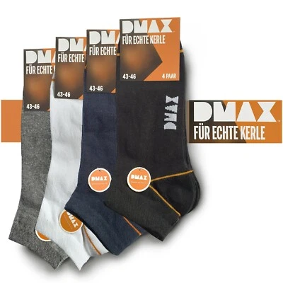 Restposten DMAX 32/64 Paar Herren Sneakersocken Schwarz oder Grau 39-42 / 43-46