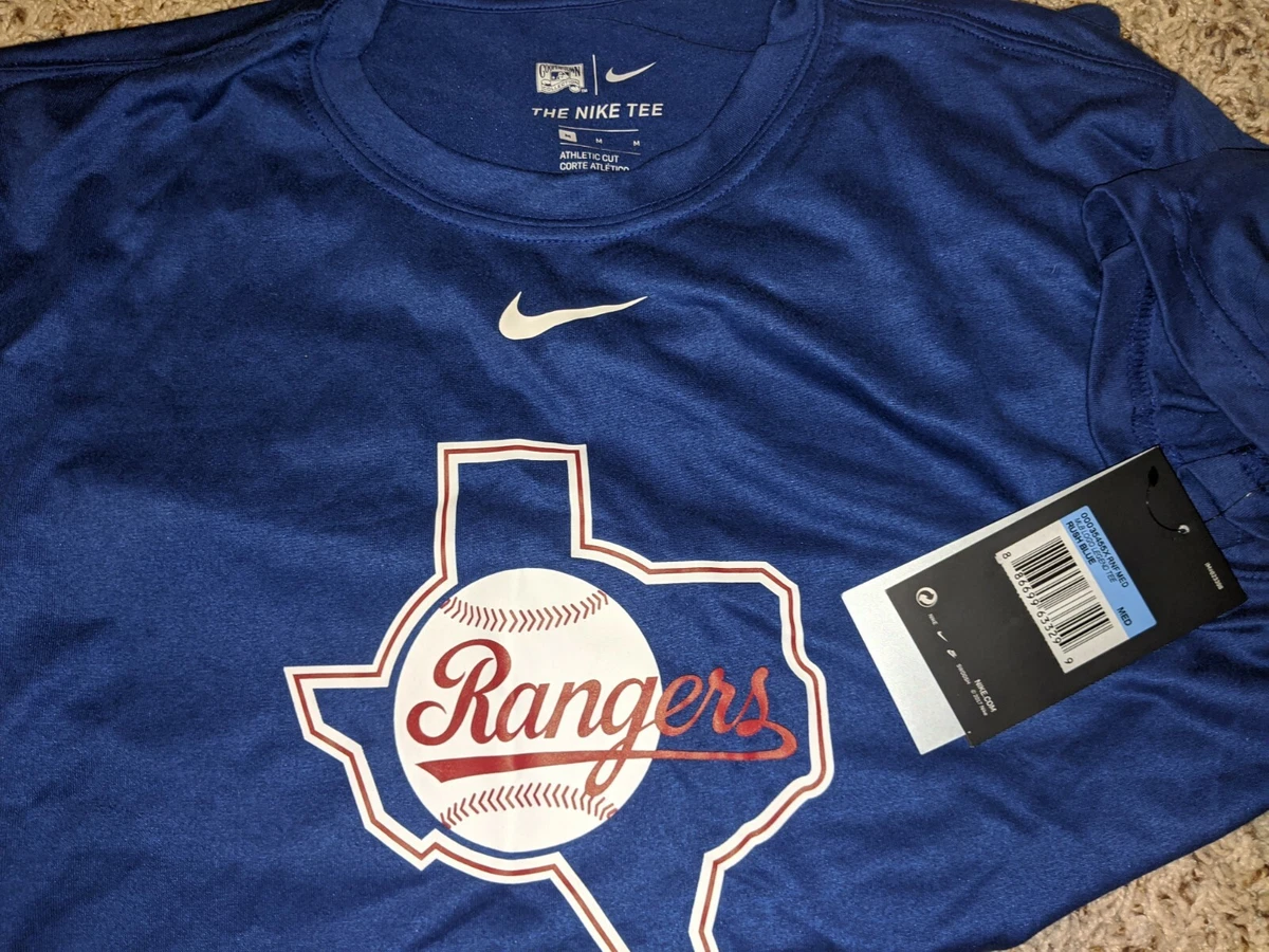 Nike Texas Rangers Blue Logo Legend Short Sleeve T Shirt